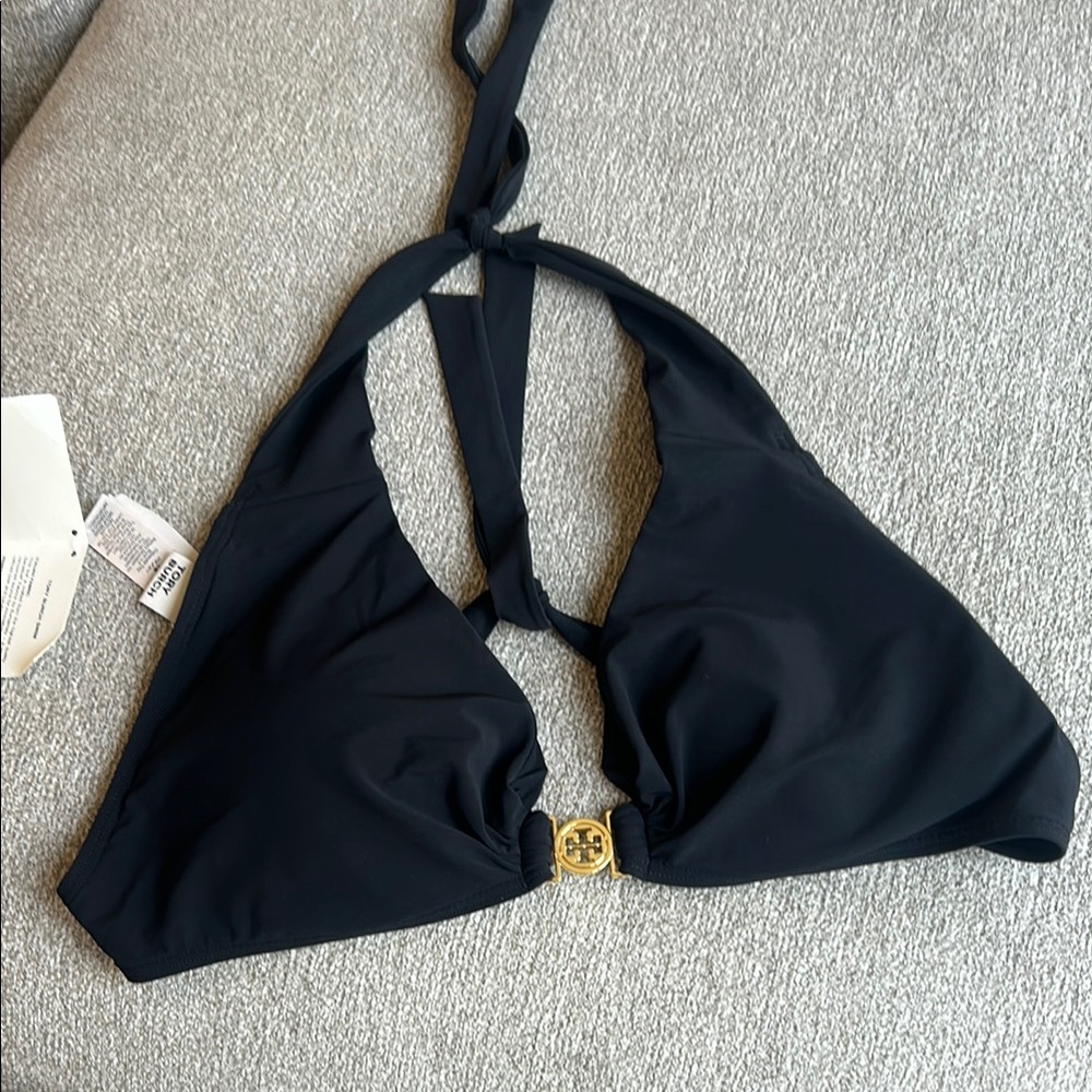 Elegant Black Bikini with Gold Accent